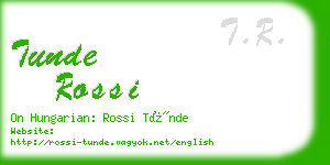 tunde rossi business card